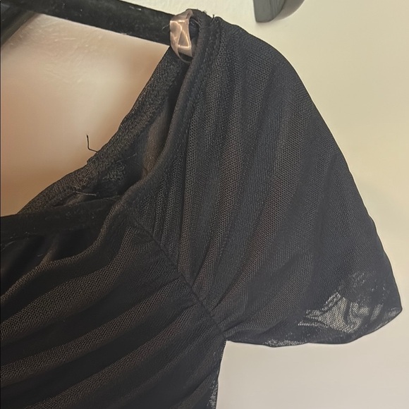 Lux Black Mini Dress - Picture 3 of 4